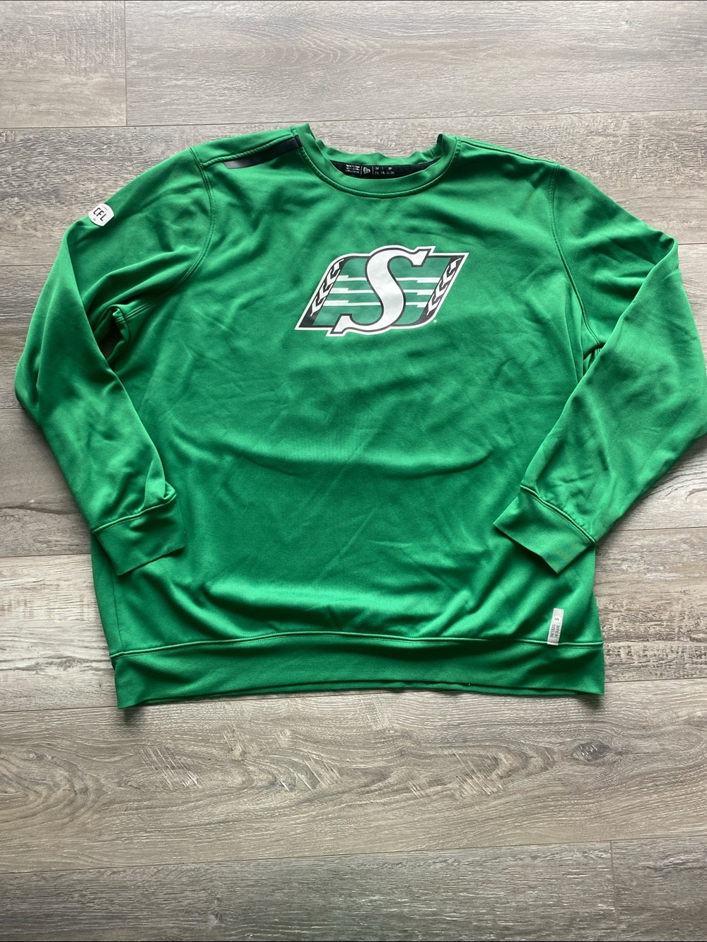 New Era Saskatchewan Roughriders CFL Green Sweatshirt Mens Sz XXL Football